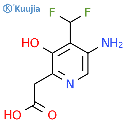 5-Amino-4-(difluoromethyl)-3-hydroxypyridine-2-acetic acid structure