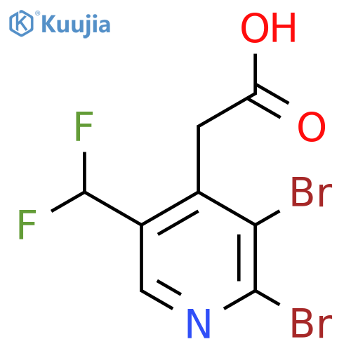 2,3-Dibromo-5-(difluoromethyl)pyridine-4-acetic acid structure
