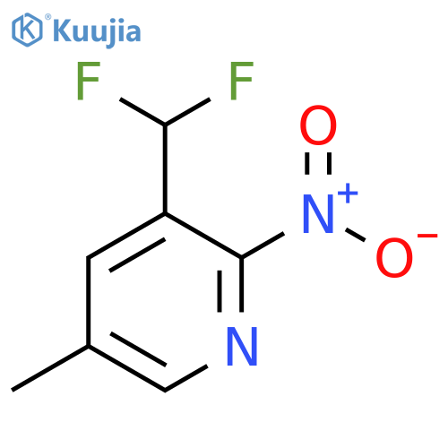 3-(Difluoromethyl)-5-methyl-2-nitropyridine structure