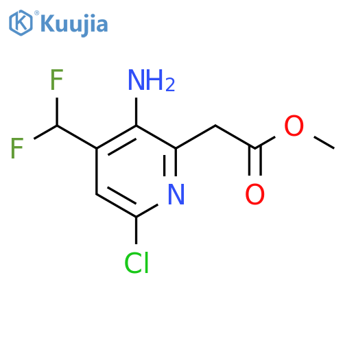 Methyl 3-amino-6-chloro-4-(difluoromethyl)pyridine-2-acetate structure