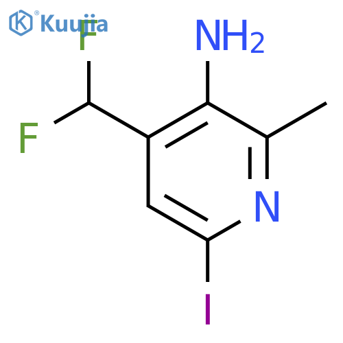 3-Amino-4-(difluoromethyl)-6-iodo-2-methylpyridine structure