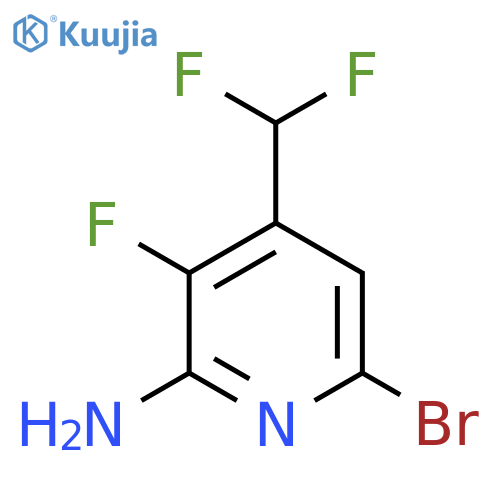 2-Amino-6-bromo-4-(difluoromethyl)-3-fluoropyridine structure