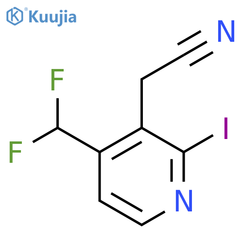 4-(Difluoromethyl)-2-iodopyridine-3-acetonitrile structure