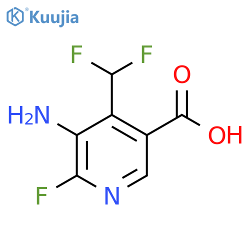 3-Amino-4-(difluoromethyl)-2-fluoropyridine-5-carboxylic acid structure