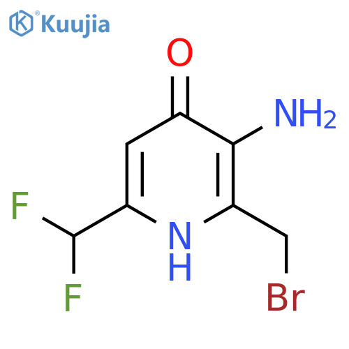 3-Amino-2-(bromomethyl)-6-(difluoromethyl)-4-hydroxypyridine structure