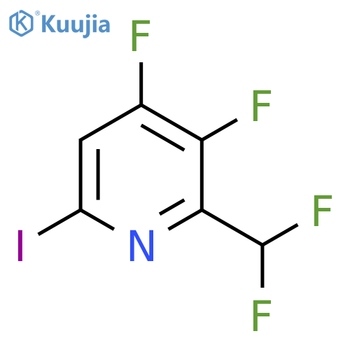 3,4-Difluoro-2-(difluoromethyl)-6-iodopyridine structure