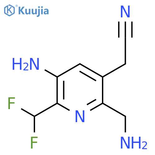 3-Amino-6-(aminomethyl)-2-(difluoromethyl)pyridine-5-acetonitrile structure