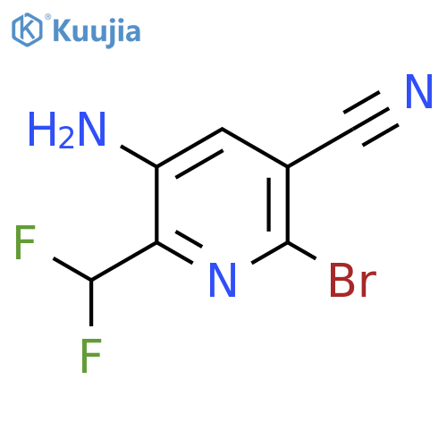 5-Amino-2-bromo-3-cyano-6-(difluoromethyl)pyridine structure