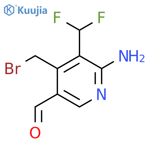 2-Amino-4-(bromomethyl)-3-(difluoromethyl)pyridine-5-carboxaldehyde structure
