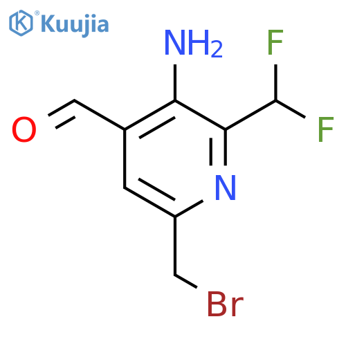 3-Amino-6-(bromomethyl)-2-(difluoromethyl)pyridine-4-carboxaldehyde structure