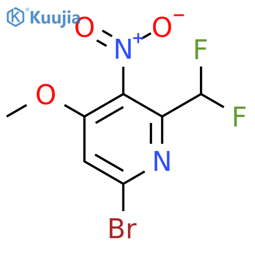 6-Bromo-2-(difluoromethyl)-4-methoxy-3-nitropyridine structure