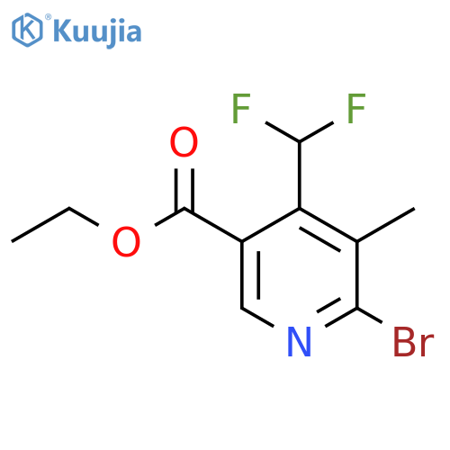 Ethyl 2-bromo-4-(difluoromethyl)-3-methylpyridine-5-carboxylate structure