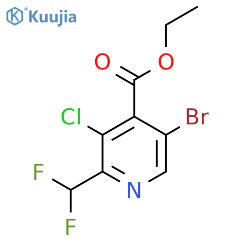 Ethyl 5-bromo-3-chloro-2-(difluoromethyl)pyridine-4-carboxylate structure
