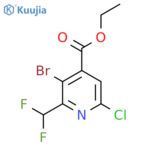 Ethyl 3-bromo-6-chloro-2-(difluoromethyl)pyridine-4-carboxylate structure