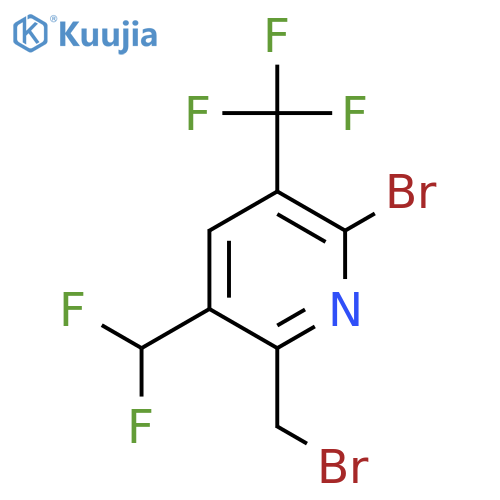 2-Bromo-6-(bromomethyl)-5-(difluoromethyl)-3-(trifluoromethyl)pyridine structure