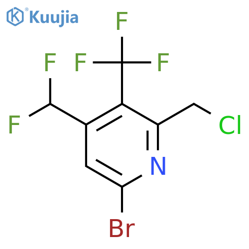 6-Bromo-2-(chloromethyl)-4-(difluoromethyl)-3-(trifluoromethyl)pyridine structure