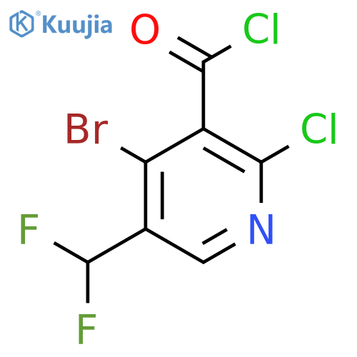 4-Bromo-2-chloro-5-(difluoromethyl)pyridine-3-carbonyl chloride structure