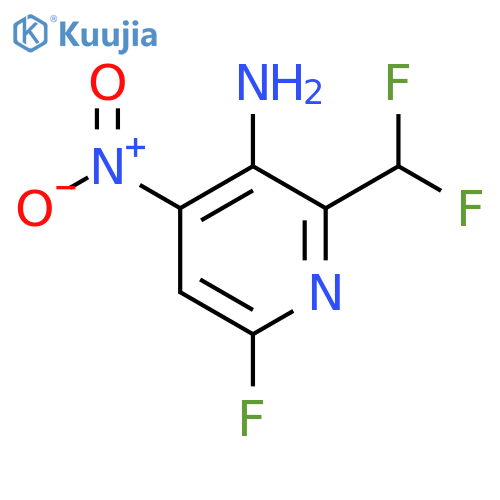 3-Amino-2-(difluoromethyl)-6-fluoro-4-nitropyridine structure