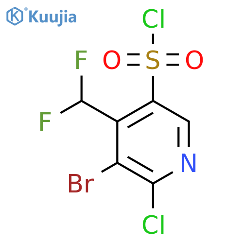 3-Bromo-2-chloro-4-(difluoromethyl)pyridine-5-sulfonyl chloride structure