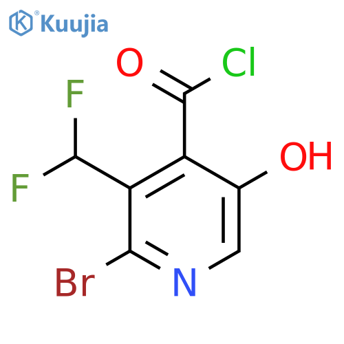 2-Bromo-3-(difluoromethyl)-5-hydroxypyridine-4-carbonyl chloride structure