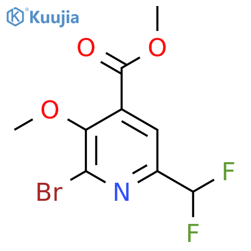 Methyl 2-bromo-6-(difluoromethyl)-3-methoxypyridine-4-carboxylate structure