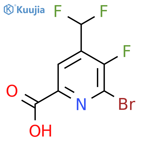 2-Bromo-4-(difluoromethyl)-3-fluoropyridine-6-carboxylic acid structure