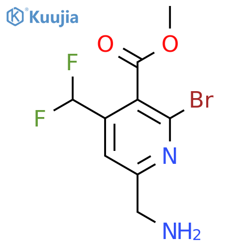 Methyl 6-(aminomethyl)-2-bromo-4-(difluoromethyl)pyridine-3-carboxylate structure