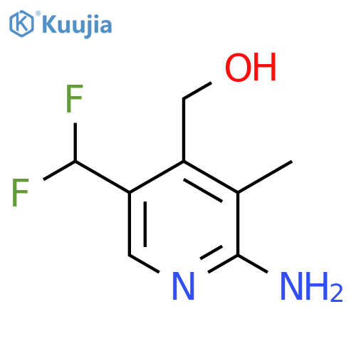 2-Amino-5-(difluoromethyl)-3-methylpyridine-4-methanol structure