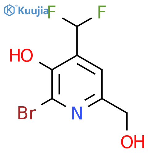 2-Bromo-4-(difluoromethyl)-3-hydroxypyridine-6-methanol structure