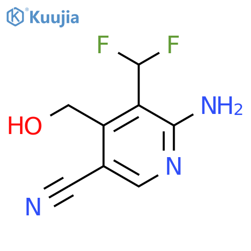 2-Amino-5-cyano-3-(difluoromethyl)pyridine-4-methanol structure