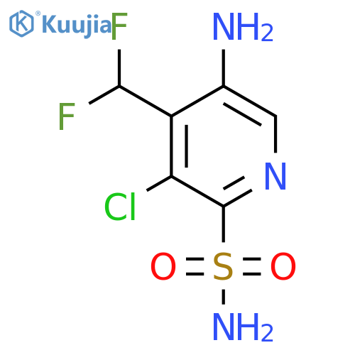 5-Amino-3-chloro-4-(difluoromethyl)pyridine-2-sulfonamide structure