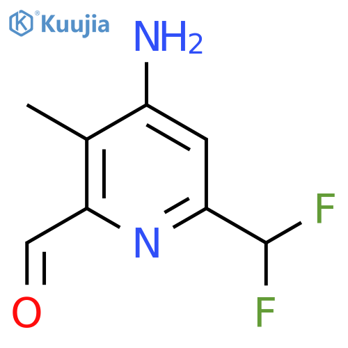 4-Amino-6-(difluoromethyl)-3-methylpyridine-2-carboxaldehyde structure