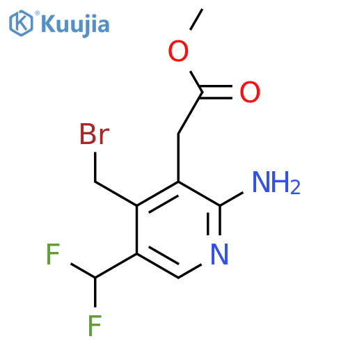 Methyl 2-amino-4-(bromomethyl)-5-(difluoromethyl)pyridine-3-acetate structure