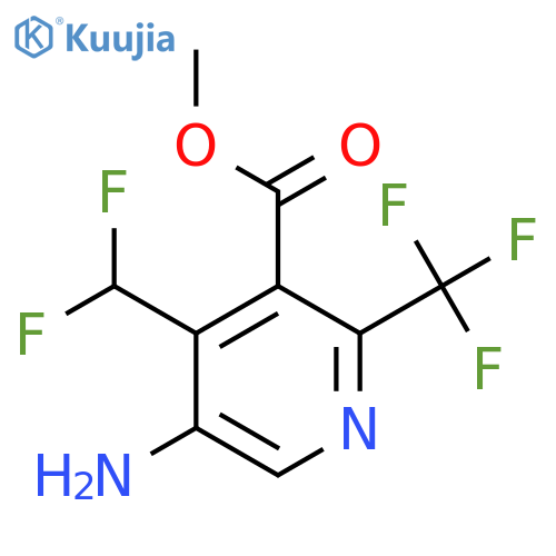 Methyl 5-amino-4-(difluoromethyl)-2-(trifluoromethyl)pyridine-3-carboxylate structure