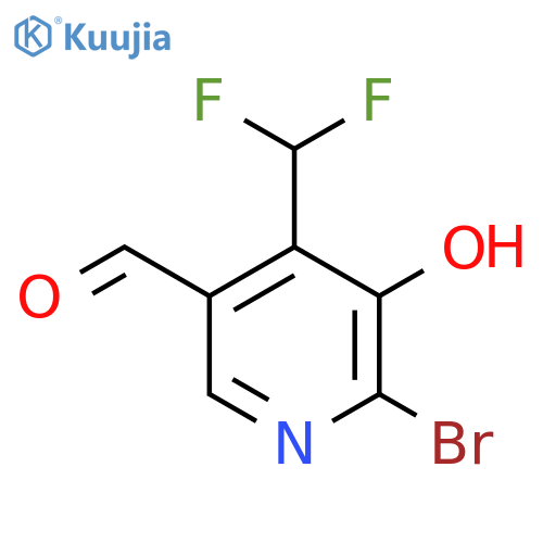 2-Bromo-4-(difluoromethyl)-3-hydroxypyridine-5-carboxaldehyde structure