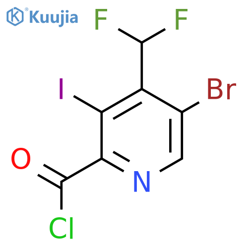 5-Bromo-4-(difluoromethyl)-3-iodopyridine-2-carbonyl chloride structure