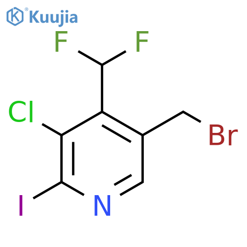 5-(Bromomethyl)-3-chloro-4-(difluoromethyl)-2-iodopyridine structure