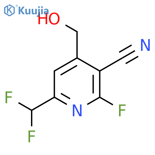 3-Cyano-6-(difluoromethyl)-2-fluoropyridine-4-methanol structure