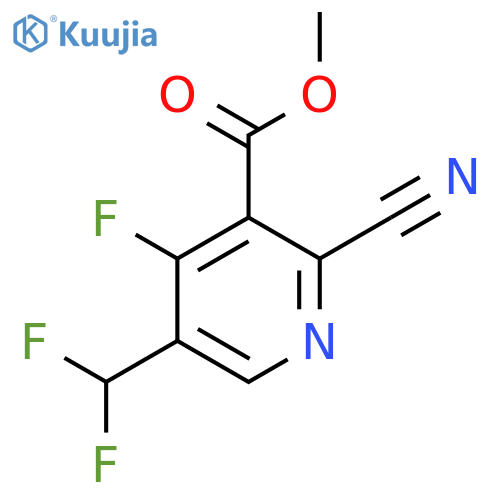 Methyl 2-cyano-5-(difluoromethyl)-4-fluoropyridine-3-carboxylate structure