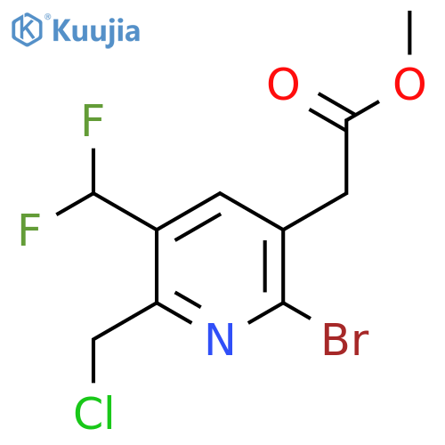 Methyl 2-bromo-6-(chloromethyl)-5-(difluoromethyl)pyridine-3-acetate structure
