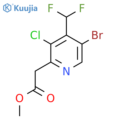 Methyl 5-bromo-3-chloro-4-(difluoromethyl)pyridine-2-acetate structure