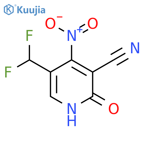 3-Cyano-5-(difluoromethyl)-2-hydroxy-4-nitropyridine structure