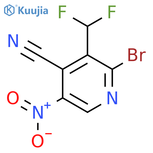 2-Bromo-4-cyano-3-(difluoromethyl)-5-nitropyridine structure