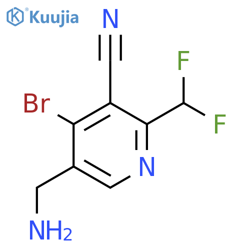 5-(Aminomethyl)-4-bromo-3-cyano-2-(difluoromethyl)pyridine structure