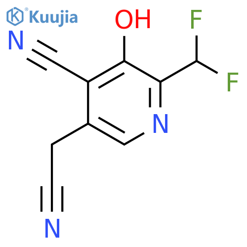 4-Cyano-2-(difluoromethyl)-3-hydroxypyridine-5-acetonitrile structure