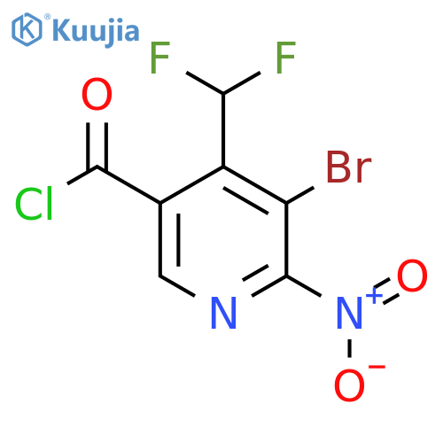 3-Bromo-4-(difluoromethyl)-2-nitropyridine-5-carbonyl chloride structure