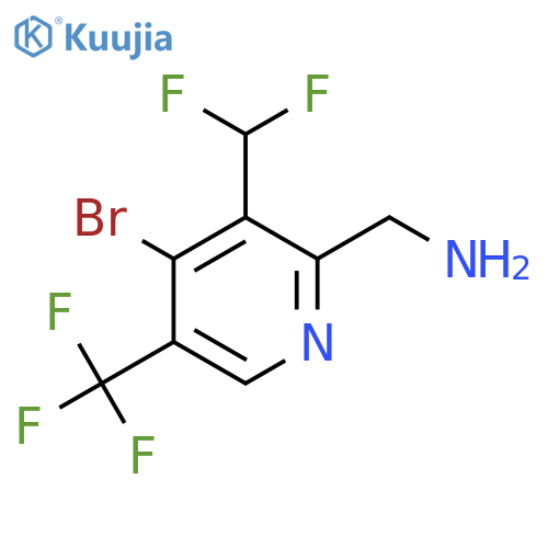 2-(Aminomethyl)-4-bromo-3-(difluoromethyl)-5-(trifluoromethyl)pyridine structure