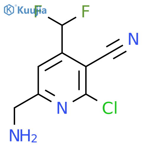 6-(Aminomethyl)-2-chloro-3-cyano-4-(difluoromethyl)pyridine structure