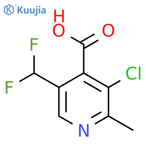3-Chloro-5-(difluoromethyl)-2-methylpyridine-4-carboxylic acid structure
