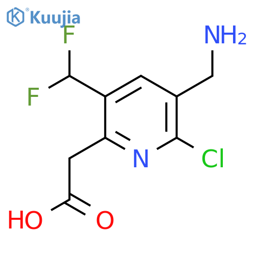 3-(Aminomethyl)-2-chloro-5-(difluoromethyl)pyridine-6-acetic acid structure